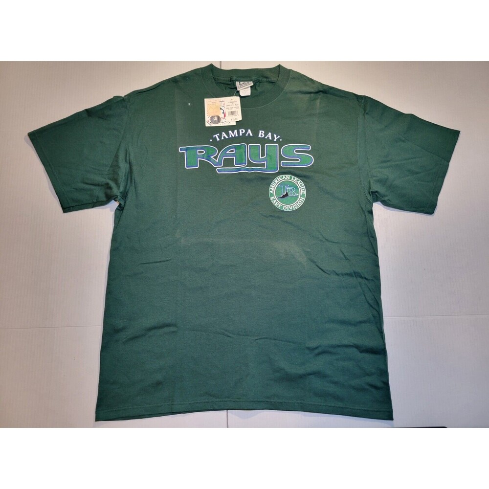 NWT Vintage Lee Sports Y2K Tampa Bay Rays Green Retro Logo Mens‎ Size XL MLB
